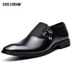 COSIDRAM New 2018 PU Leather Dress Shoes For Men Formal Shoes Spring Pointed Toe Wedding Business Shoes Male Fashion BRM-951