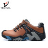 VESONAL Genuine Leather Winter Warm Fur Male Shoes For Men Fahion Casual Lovers Sneakers Wear Resisting Walking Couples Footwear