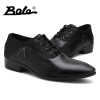 BOLE Large Size 38-48 Men Leather Casual Shoes Lace Up Handmade Leather Men Pointed Toe Formal Dress Shoes Men Fashion Flats