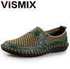 VISMIX Men Shoes 2018 Summer Breathable Mesh Shoes Mens Casual Shoes Genuine Leather Fashion Summer Shoes Man Soft Comfortable