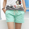 2015 Summer Style Shorts Candy Color Elastic With Belt  Short Women  SH222