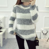 Mohair Pullover 2017 Autumn Winter Womens O Neck Sweater Women Hedging Loose Pullover Casual Sweater Cheap Wholesale Drop Ship