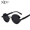 Round Metal Sunglasses Steampunk Men Women Fashion Glasses Brand Designer Retro Vintage Sunglasses UV400