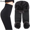 Tresdin Autumn Winter Fashion Explosion Model Plus Thick Velvet Warm Seamlessly Integrated Inverted Cashmere Leggings Warm Pants 