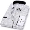 DAVYDAISY High Quality Men Shirt Spring Long Sleeve Turn-Down Collar Dress Polka Dot Print Casual Shirt Men Camisas DS-026