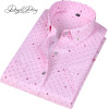 DAVYDAISY New Arrival Short Sleeve Shirt Men Summer Casual Polka Dot Print Social Dress Shirts Male Camisas 4XL DS-185
