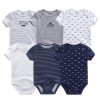 6 PCS/lot newborn baby bodysuits short sleevele baby clothes O-neck 0-12M baby Jumpsuit 100%Cotton baby clothing Infant sets
