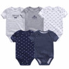 5PCS/LOT Unisex Top Quality Baby Rompers Short Sleeve Cottom O-Neck 0-12M Novel Newborn Boys&amp;Girls Roupas de bebe Baby Clothes