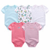 5PCS/LOT Unisex Top Quality Baby Rompers Short Sleeve Cottom O-Neck 0-12M Novel Newborn Boys&amp;Girls Roupas de bebe Baby Clothes