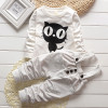 Baby Boy Clothes 2017 Spring Autumn OWL Print Long T-Shirt T-shirt Tops + Overalls Pants 2PCS Outfits Kids Bebes Jogging Suit