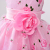 Retail flower dress in sashes for wedding party girls floral print dress first communion dresses Size:100-150  L619