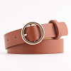 New Women's Ring leather belt woman Round buckle Wide belts for women Top quality strap for woman jeans belt Feminine N213