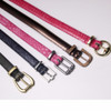 JUN XIANG New Fashion Belt for Women Use Fashion Women Candy Color Narrow Thin Skinny Waist Belt Pu Leather Waistband