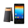 Lenovo A588T Flip Mobile Phone Android 4.4 MTK6582 Quad Core 512MB RAM 4GB ROM Dual Sim 4" Touch Screen 5.0MP Camera