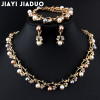 jiayijiaduo Hot Imitation Pearl Wedding necklace earring set Bridal jewelry set for women Elegant Party Gift Fashion Costume