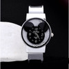 New Fashion Mickey Bracelet Watches Women dress Analog Girl Cute rolling Rhinestone wristwatches 2015 Ladies Casual Quartz watch