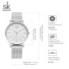 Shengke Watches Women Top Brand Luxury Silver Quartz Watch Stainless Steel Bracelet Watches Ladies Clock 2018 SK Relojes Mujer
