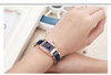 Kimio Women Quartz Watch Fashion Blue Square Diamond Bracelet Watches Brand Imitation Ceramics Student Waterproof  Wristwatch