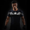 2018 Captain America 3D T-shirt Men's Fitness Compression Shirt Top Correcting Men Print Super Hero Superman Punisher Crossfit