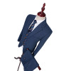 Latest Coat Pant Design Custom Made Wool Blue Herringbone Retro gentleman Style Men Wedding Suits Tailor Blazer