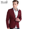 Mwxsd brand spring autumn men casual Blazer suit mens cotton suit Jacket slim fit Men's classic smart casual blazer for male