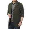 Blazer men Casual Blazers Cotton Denim Parka Men's slim fit Jackets Army Green Khaki Large Size M-XXXL 4XL outdoors outwear coat