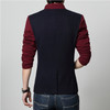 Men casual slim fit patchwork brand blazer suit jacket red coat Male clothing blaser masculine