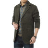 Blazer men Casual Suit Cotton Denim Parka Men's slim fit Jackets Army Green Khaki Large Size XXXL XXXXL Coat Brand clothing