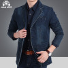 NIANJEEP Men Denim Blazer Brand Men's denim suit masculino casual outerwear Autumn Winter loose denim suit outerwear XXXXL 2182