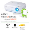 AUN AKEY2 3500 Lumens LED Projector, Built-in WIFI, Bluetooth, Support 4K Video Full HD 1080P LED TV Upgrade Android 7.0 Beamer
