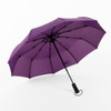 JESSE KAMM New Fully-automatic Three Folding Male Commercial Compact Large Strong Frame Windproof 10Ribs Gentle Black Umbrellas