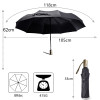 MUERHUA New Luxury Automatic Three Folding Male Commercial Compact Large Strong Frame Windproof Umbrellas Business 10K Parasol 