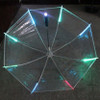 New 8 Rib Light up Blade Runner Style Changing Color LED Umbrella with Flashlight Transparent Handle Straight Umbrella Parasol