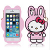 Cartoon Hello Kitty Case For Funda iPhone 6 6S Case Luxury Silicone Capinha Cute Rabbit Coque For Capa Para iPhone 6 Plus Cases