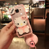 For samsung galaxy S8 plus /s7 edge /s6 case Pink Hello kitty KT cat mirror phone cover for SAM A3 A5 A7 2017/ A8 A9 cartoon