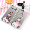 JAMULAR For iphone X 8 7 Plus Case Cartoon Mirror TPU Soft Silicon Hello Kitty Case For iphone 7 6 6s Plus Cases Ring Stand Capa