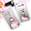 JAMULAR For iphone X 8 7 Plus Case Cartoon Mirror TPU Soft Silicon Hello Kitty Case For iphone 7 6 6s Plus Cases Ring Stand Capa