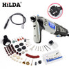 HILDA 180W Electric Mini Drill Variable Speed Grinder Grinding Machine with Engraving Accessories Dremel Rotary Tool 3000 4000