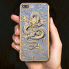 For iPhone 7 Case Luxury 3D Dragon Pattern Electroplating TPU Soft Case for iPhone 6 6s 7 8 Plus Case Shockproof Back Cover Capa