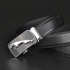 WOWTIGER Fashion NEW belt Genuine leather men alloy Luxury jaguar belt business 3.5cm belts for men