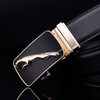 new arrival gold jaguar automatic buckle men belts luxury quality designer strap cowboy size 130 cm waist belt jeans 