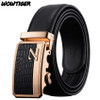 WOWTIGER Fashion NEW Belt Genuine Leather Men Alloy Luxury Jaguar Belt Business 110cm-130cm Belts For Men