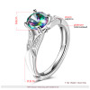 2018 New Designs Sterling Silver Rings Colored Zircon Silver Rings Adjustable Opening Rings Charm Jewelry