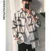 Privathinker Spring Oversized Long Sleeve Shirt Men Women Casual Plaid Flannel Burr Shirts Harajuku Male Strip Shirts