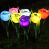  7Pcs LED Solar Power Garden Lights Colorful Flower Tulip Lamp For Outdoor Landscaping Park Lawns Grasses Christmas Decoration