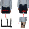 Mens Shirt Stays Garters Elastic Nylon Adjustable Shirt Holders Crease-Resistance Belt Stirrup Style Suspenders