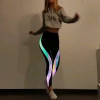 Luminous Women Leggings Fitness High Waist Elastic Legging Breathable Quick Dry Black Workout Pants Woman Sporting Leggins 