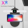 2 in 1 QI Wireless Charger 7.5W Fast Charging Pad Quick Charge 2.0 for Apple Watch iPhone 8 10 X Samsung Galaxy  S9 S8 S7 Edge