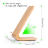 SCELTECH Wood Grain Fast Wireless Charger Quick Wireless Charging Stand for iPhoneX 8 8Plus Samsung Galaxy S6 S7 S8 edge/Note5