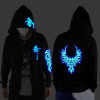 Ghost Step Dance Clothes Drag Step Costume Loose Coat Even Ghost Hoodie Hat Fluorescence Serve Men And Women Student Jacket